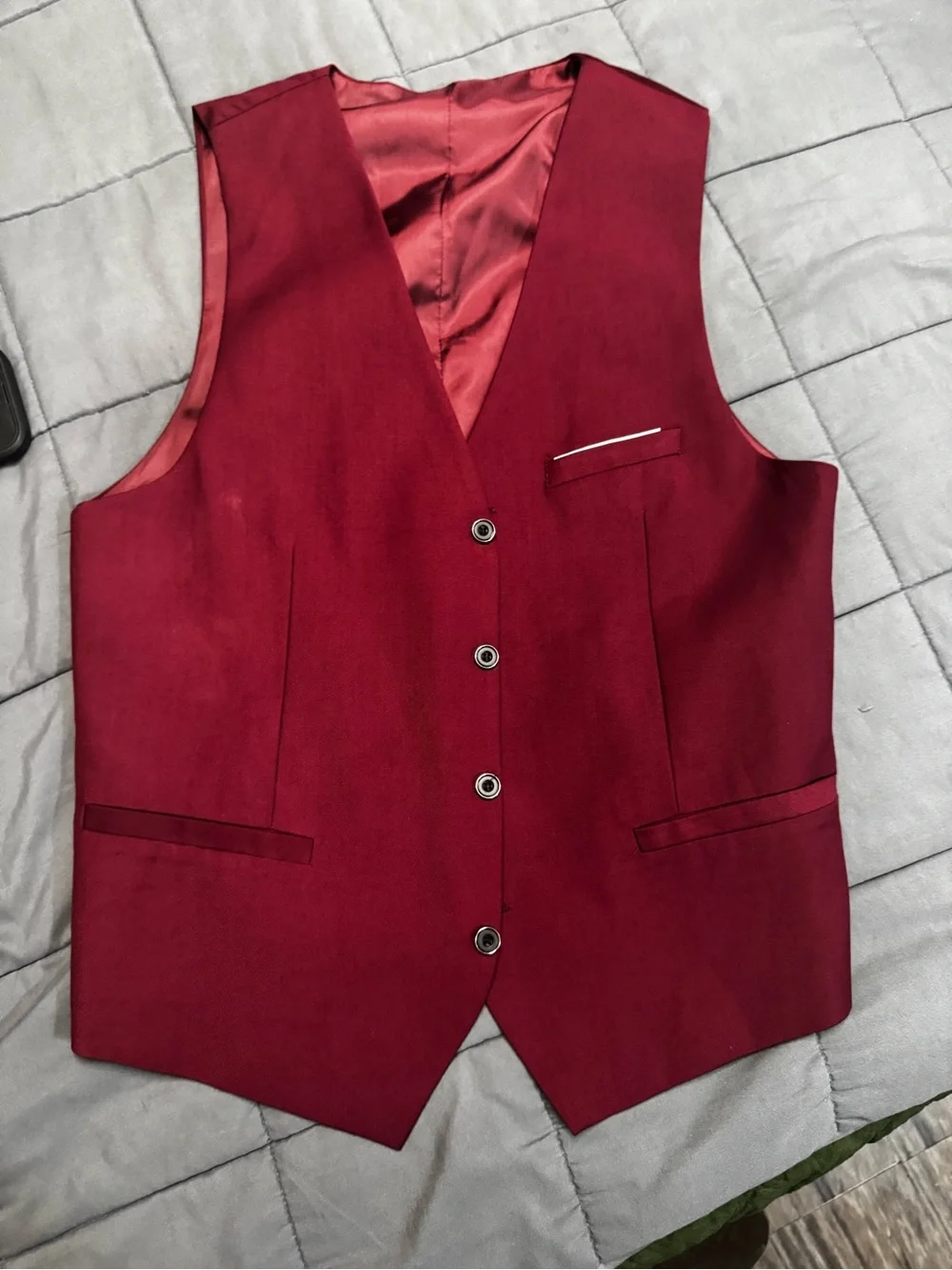 Men's Burgundy Two-Piece Suit Blazer & Pants